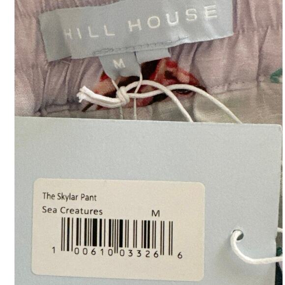 Hill House The Skylar Linen Pants in Sea Creature Women's MED NWT Nautical Beach - Picture 13 of 13